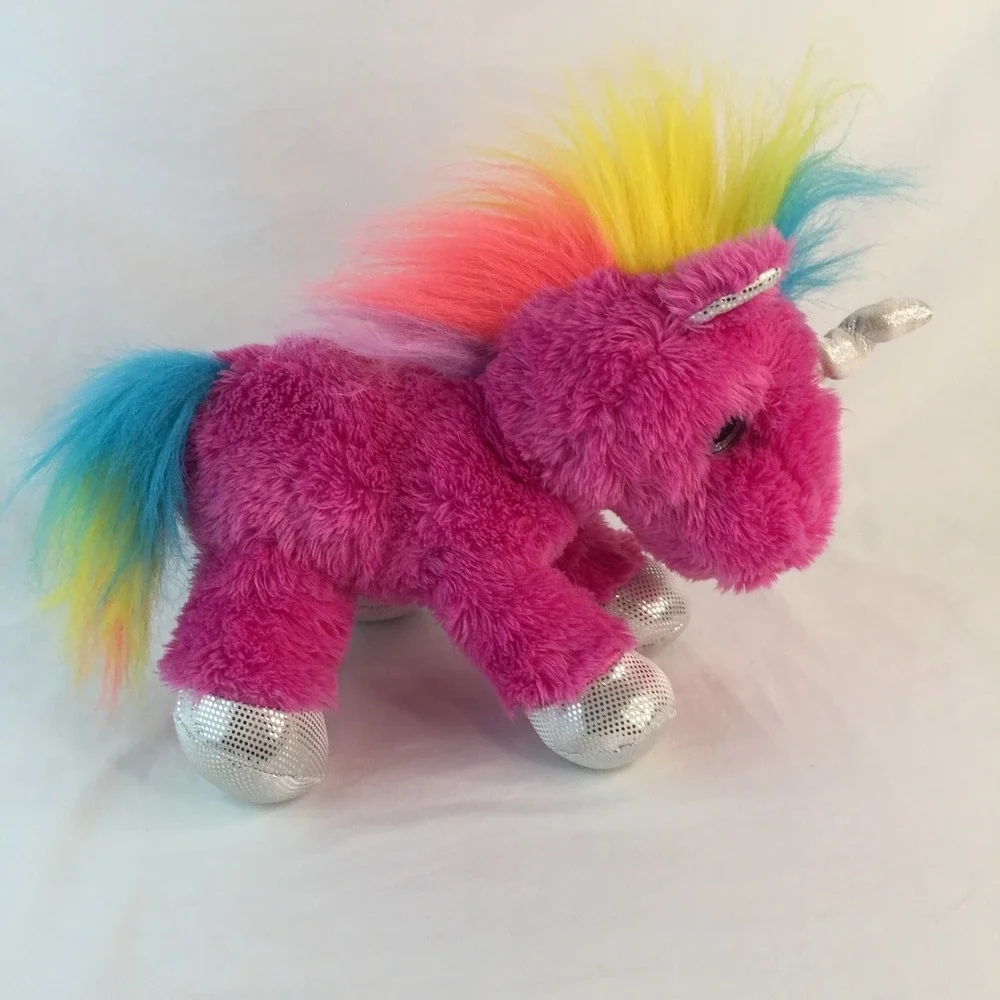 Aurora Sparkle Tales Unicorn Plush 10 Inch Pink Rainbow Silver Glitter Horn 2019